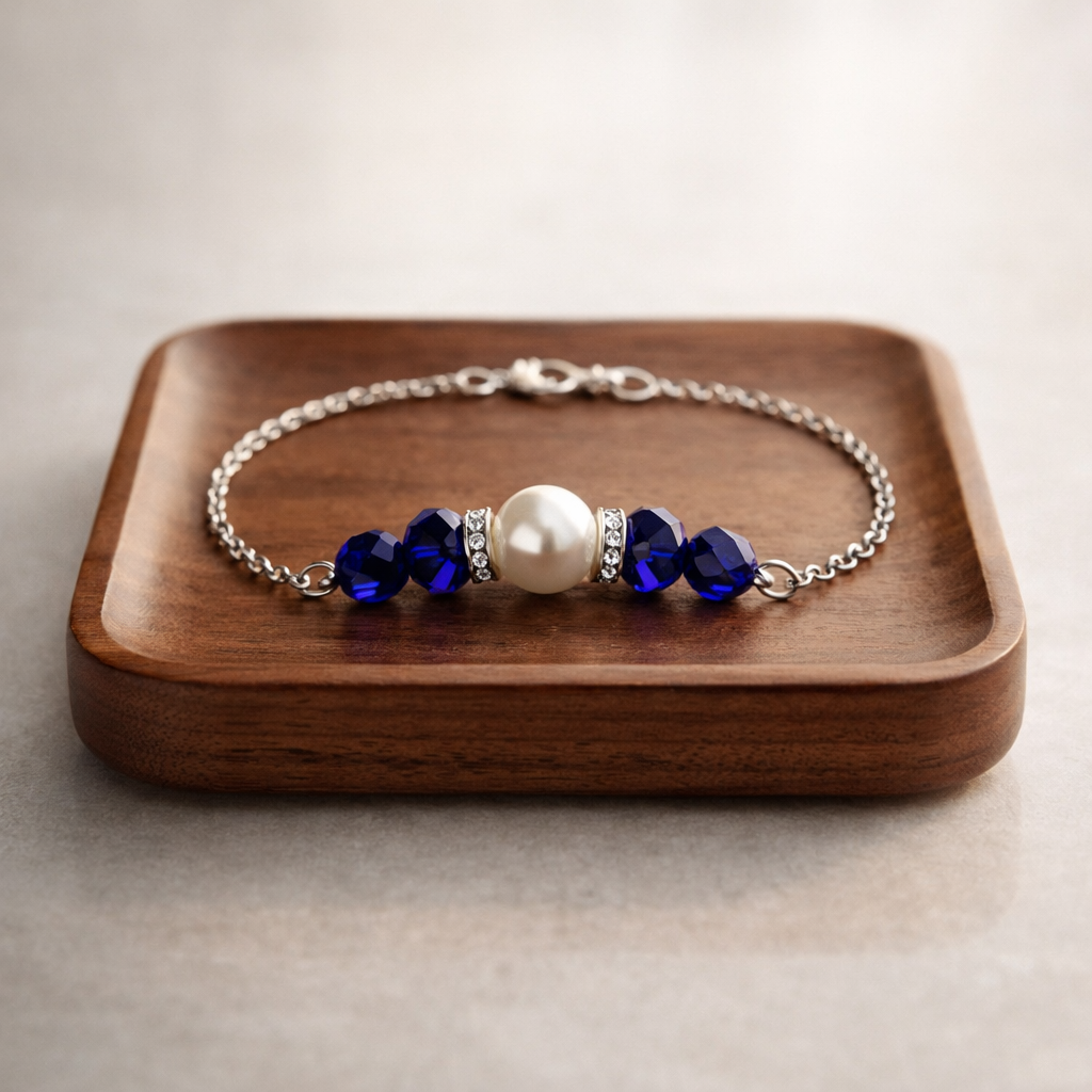 ChatGPT Image Mar 17, 2026, 01_15_29 PM Elegant Silver Chain Beaded Bracelet - Image 1