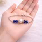 Elegant Silver Chain Beaded Bracelet - Image 2