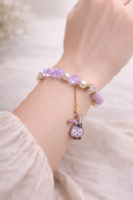 Lavender Bunny Charm Bracelet - Image 2