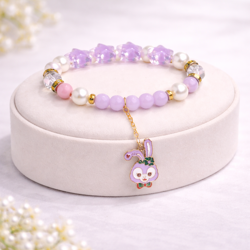 ChatGPT Image Mar 5, 2026, 01_34_30 PM Lavender Bunny Charm Bracelet - Image 1