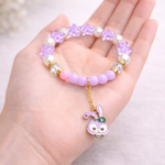 Lavender Bunny Charm Bracelet - Image 4