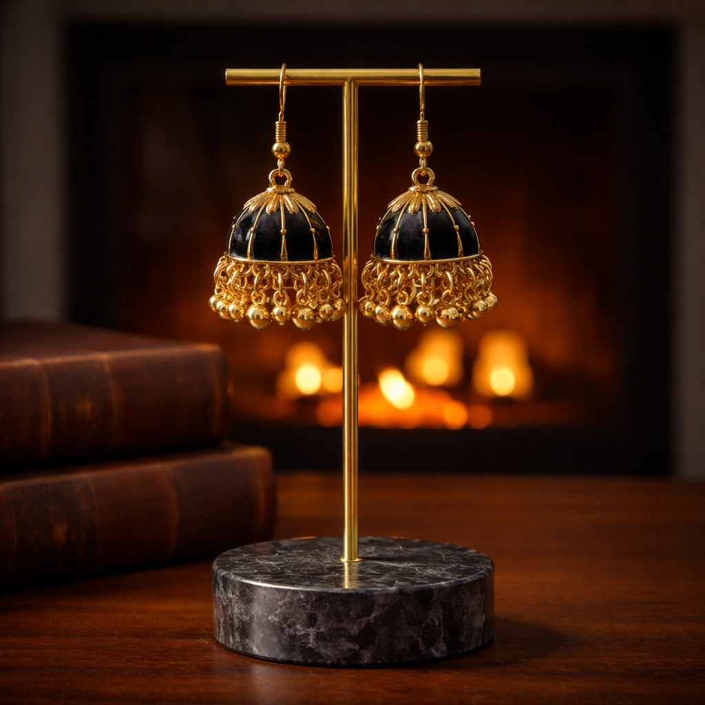 ChatGPT Image Mar 6, 2026, 06_41_23 AM Black- Jhumka Earrings - Image 1