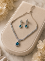 1 Carat Royal Blue Crystal Jewelry Set - Image 3