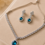 1 Carat Royal Blue Crystal Jewelry Set