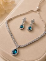 1 Carat Royal Blue Crystal Jewelry Set